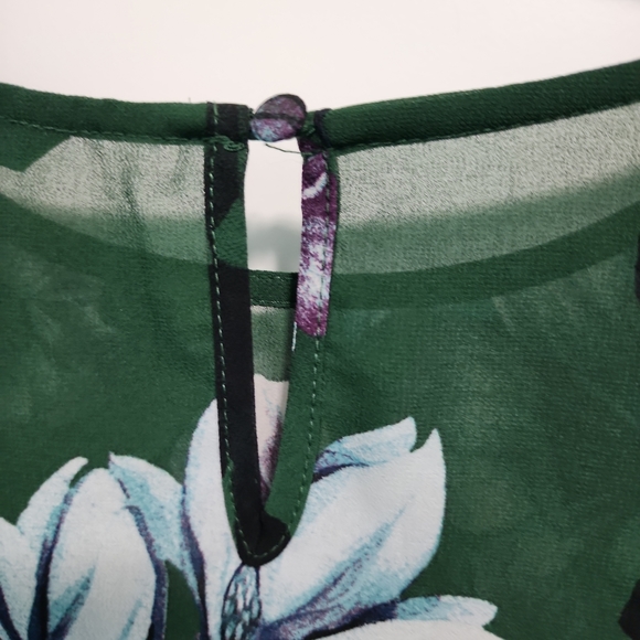 Zac and Rachel Green purple and blue floral sheer top - Picture 5 of 9